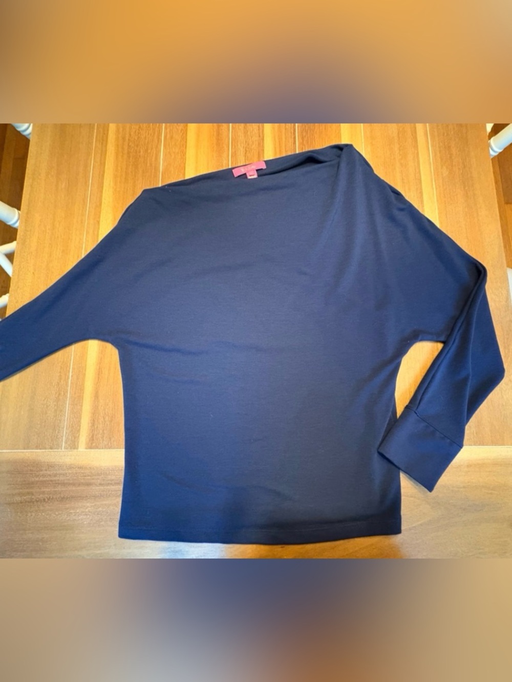 Lilly Pulitzer Navy Long Sleeve off the shoulder Top